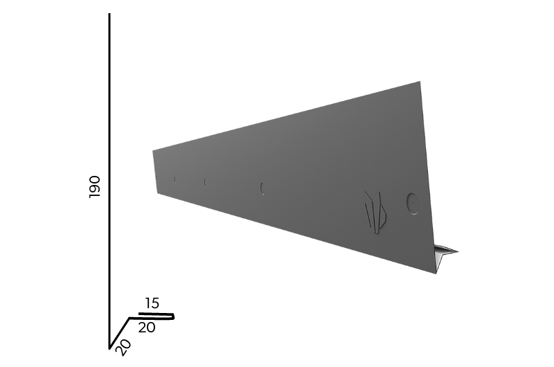 rozměry Prodlužovací díl větrozábrany - závětrné lišty BP2